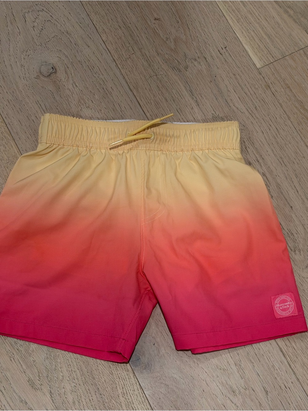 Abercrombie & Fitch Boys Yellow to Pink Ombre Swim Shorts
